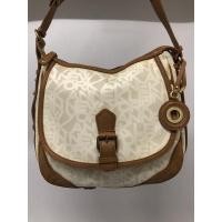 ราคา กระเป๋ามือสอง ของแท้ ANNE KLEIN NEW YORK สีน้ำตาล-ครีม ขนาด 13 นิ้ว พร้อมส่ง (16662147640)