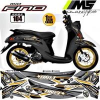 ราคา สติ๊กเกอร์รูปลอก Striping Variation Fino Fi 115/110 2014-2016 & Fino 125 Blue Core 2017-2023 - Yamaha Fino 125 - Fino Fi 110 - Fino Grande - Fino Ps - Fino S - Decal Semi Fullbody Fino Fi /Lis Fino Fi