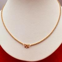 ราคา เครื่องประดับ สร้อยคอลายเกลียวเชือก สร้อยคอทอง น้ำหนัก1สลึง ทองชุบ 087 (9714214304)