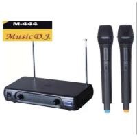 ราคา ไมค์โครโฟน ไมค์ไร้สาย Music D.J. ไมค์ลอย VHF รุ่น M-444 ไมค์ลอยคู่ เก็บเงินปลายทางได้ (4256984056)