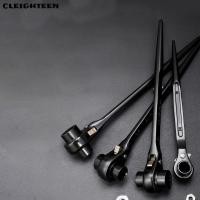 ราคา CLEIGHTEEN ประแจวงล้อ, ประแจกระบอกแบบปลดเร็วแบบสองทิศทาง, ที่มีประโยชน์โลหะสองหัวชี้หาง Ratchet Spanner ชุดเครื่องมือมือ (55512972283)