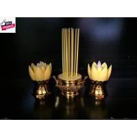 ราคา 【ยกชูด】กระถางธูปไฟฟ้า+เชิงเทียนดอกัว 9 ดอก เทียน LED ดอกัว ใช้ถ่าน 2A ปลอดภัยไร้ควัน ปลอดภัย ไร้ควัน ฟรีถ่าน ธูปไฟฟ้า No (25655346377)