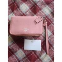 ราคา ส่งต่อกระเป๋าสตางค์ coach แท้สีชมพู (49965002547)