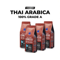 ราคา Bluekoff A4.5 Medium-Dark Roast เมล็ดกาแฟไทย อราบิก้า 100% Premium เกรด A จำนวน 1 กิโลกรัม (250 กรัม x 4 ถุง) (43669298135)