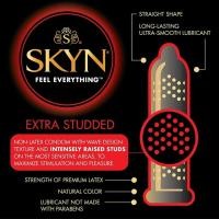 ราคา (1 แถม 1) LifeStyles Skyn Intense ถุงยางอนามัยผิวมีปุ่ม ผลิตจากยางสังเคราะห์ ขนาด. 53 มม. บรรจุ 1 กล่อง (3 ชิ้น.) (54363903913)