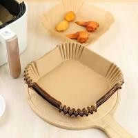 ราคา 50/100pcs Air Fryer Grease Absorbent For Household Baking Pans With Thickened Silicone Paper Pads (42753159491)