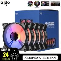 ราคา HUI Aigo AR12PRO คอมพิวเตอร์พัดลม Ventoinha PC magnetic light bar 120 มม.พัดลม RGB 4pin PWM CPU พัดลมระบายความร้อน 3p5v Argb 12 ซม. (48912381680)