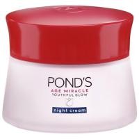 ราคา [โฉมเดิม กระปุกฝาแดง] POND’S AGE MIRACLE Night cream ครีมพอนด์ส กลางคืน 45g (26678754452)