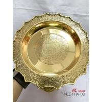 ราคา พานโตก 6"/8"/10" พานทองเหลือง พานโตกโบราณ ขาฉลุ (ขนาดเล็ก) ทองเหลืองแท้ 100% (5960885988)