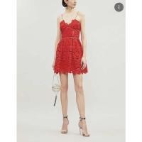 ราคา เดรสลูกไม้สายเดี่ยวสีแดงงานแบรนด์Rachelสไตล์spt,roselani (21850011133)