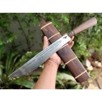 ราคา มีดโบวี่ มาเชเต้ Machete bowie มีดควาญ มีดจีหนองสอ มีดแคมป์ มีดเดินป่า ใบ 12.2” เหล็ก ตลป. ตีร้อนตอกลาย ด้าม-ฝักไม้พยูง (25113344010)