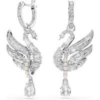 ราคา ต่างหูหงส์ สีขาว สําเร็จโรเดียม - Swarovski (40030593205)