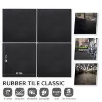 ราคา พื้นฟิตเนส แผ่นยางกันกระแทก Rubber Tile Classic แผ่นยางปูพื้นฟิตเนส โซนยกน้ำหนัก พื้นห้องฟิตเนส Fitness Floor Mat (15396185198)