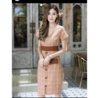 ราคา ((USED)) เดรส kalisa สีน้ำตาลอมส้ม S (16621400715)