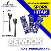 ราคา STERILE BLACK HALF SPORK SPOONS และ FORKS (50156185273)