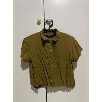 ราคา เสื้อเชิ้ต แขนสั้น สีเขียวขี้ม้า (มือสอง) (28685996250)