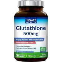ราคา Innate Vitality Glutathione อาหารเสริม 500mg, Biomailing Glutathione, with Milk Thistle, วิตามินซี, บีคอมเพล็กซ์, ปกป้องภูมิคุ้มกัน, ตับ, สารต้านอนุมูลอิสระ 30 แคปซูล (48558824502)