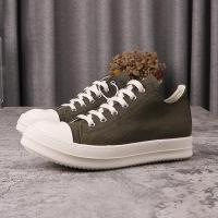 ราคา Rick Owens รองเท้าผ้าใบส้นแบนผู้ชายสไตล์ใหม่ (56062943106)