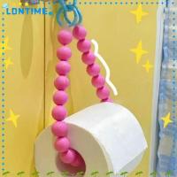 ราคา LONTIME ที่วางม้วนกระดาษชําระ,ที่ใส่ทิชชูลูกปัดแบบแขวน Dopamine ไม่เจาะ, การตกแต่งมัลติฟังก์ชั่นสีสันสดใสแท่นวางกระดาษติดผนังห้องน้ํา (43300565951)