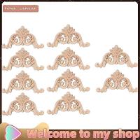 ราคา 10 ชิ้นไม้แกะสลักรูปลอกไม้แกะสลัก Mouldings มุม Applique ตกแต่งบ้านไม้แกะสลักสําหรับประตูตู้ (43232467542)