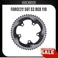 ราคา ล็อตสุดท้าย!! ใบจานหน้าจักรยาน SRAM CRING ROAD FORCE22 50T S3 BCD110 AL5 ของแท้ (48653195647)