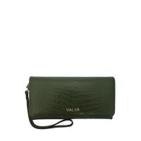 ราคา Valor Eternity Fold Flap Wallet กระเป๋าสตางค์หนังแท้ แวลเลอรุ่น 28 022 - สีเขียว (1291990752)