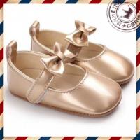 ราคา Prewalker Bow Gold Anti Slip ทารกแรกเกิดเด็กทารกเด็ก Kasut Raya Bayi Budak Perempuan (45860443019)