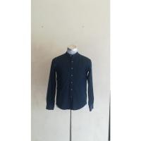 ราคา Global Work Stand Collar Denim เสื้อเชิ้ตแขนยาวสีฟ้า (25663642038)