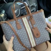 ราคา TORY BURCH Small Gemini Link Canvas Tote (6200298011)