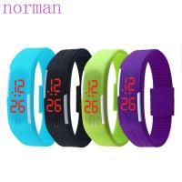 ราคา NORMAN Touch นาฬิกาดิจิตอลสร้อยข้อมือกลางแจ้งสายรัดข้อมือสีลูกกวาดซิลิโคนแฟชั่น LED Touch นาฬิกาข้อมือ (41682455019)