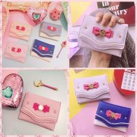 ราคา SOFTNESS Hot Sale Women Fashion Candy Color Sailor Moon Bow Knot Clutch Purse (29657636193)