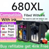 ราคา ใช้งานร่วมกับ HP 680 หมึก HP 680XL หมึก HP680 หมึก HP680XL เติมหมึก 100ml สําหรับ HP 1115 1118 2135 2138 4538 (57361996333)