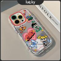 ราคา Lucky Star Powerpuff Girls เคสโทรศัพท์มือถือTPU คส ไอโฟน 16/15/11 ใหม่ 13 14promax หญิง pro สองชั้น คส ไอโฟน12 เคส (26820315502)