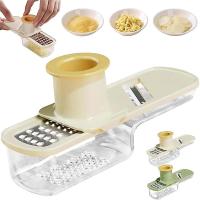 ราคา เครื่องบดกระเทียมขนาดเล็กมัลติฟังก์ชั่น Veggie Mandoline เครื่องตัดเครื่องตัดผักพร้อมอาหารในครัว Prep (43330676898)