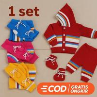 ราคา ชุดถักเด็กน่ารัก 3ใน1 เสื้อแจ็คเก็ตเด็ก 0-6 เดือน (42514689946)