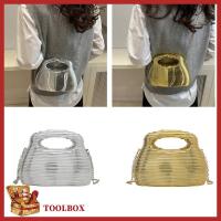 ราคา TOOLBOX Fashion Metallic Satchel Clutch With Acrylic Handle And Chain Shoulder Strap Evening Bags กระเป๋าสะพายข้าง (55864425606)