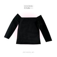 ราคา [มือสอง] เสื้อแขนยาวสีดำเปิดไหล่ (16204280998)