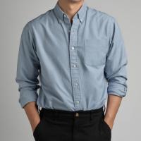 ราคา era-won เสื้อเชิ้ต รุ่น Oxford shirt Mercerizing สี Blue Humor (41300304488)