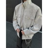 ราคา Pu แจ็คเก็ตหนังผู้ชายฤดูใบไม้ร่วงฤดูหนาว High-End Ruffian หล่อยืนปก American Retro Workwear แจ็คเก็ตหนังผู้ชายเสื้อผ้าผู้ชาย (41682428970)