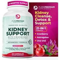 ราคา อาหารเสริมพยุงไต PurePremium – Kidney Cleanse Detox & Repair with Cranberry Extract & Astragalus - คอมเพล็กซ์ 21-in-1 รองรับกระเพาะปัสสาวะปกติ ปัสสาวะ Tract & ไต สุขภาพ (58159800712)