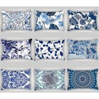 ราคา ปลอกหมอนข้างผ้าฝ้ายลายใบไม้สีฟ้า ขนาด 60×80/50×70/40×60/30×50 สําหรับโซฟา ตกแต่งบ้าน (57759095372)