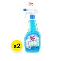 ราคา (2ขวด/แพ็ค) King's Stella Glass Cleaner 600ml. คิงส์ สเตลล่า น้ำยาเช็ดกระจก✨ (28535438508)
