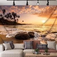 ราคา (จัดส่งจาก Kuala Lumpur) Sea view beach ผ้าพื้นหลังเรียบง่ายสไตล์นอร์ดิกห้องนอนห้องนั่งเล่น photo live broadcas (57858593079)