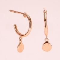 ราคา Grace Fine Jewelry ต่างหูห่วงทองแท้ 9k มีชาร์มทอง (แป้นเสียบ) (14013062349)