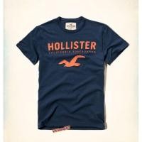 ราคา 2025【เสื้อยืดใหม่】วินเทจH70 Hollister t-shirt cotton round neck fashion tee for men applique dark blue tshirt (26727736777)