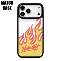 ราคา เคสไอโฟน TPU ขอบดำ หลังแข็งใส กันกระแทก ลายเปลวไฟสไตล์สตรีท สำหรับ iPhone 17 16 15 14 13 12 11 Pro Max Plus (50909857926)