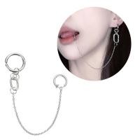 ราคา XU Lip Ring Chain Ear Cuff เจาะต่างหูเครื่องประดับปลอมจมูก Lip Cuff (48260105471)
