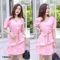 ราคา เดรส คอวี แขนสั้น (22877737646)