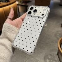 ราคา สําหรับ iQOO 15T 15R 15 Ultra 13 12 11 11S 10 9 8 7 5 3 Neo 10 Pro Plus 9S 9 8 Pro 7 6 5 SE 5S 3 U5E U3 U1 เคสโทรศัพท์น่ารักสีดํา Polka Dot ฝาครอบเคสปลอกอ่อนป้องกันการตก (55864458708)