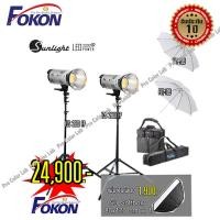 ราคา ชุดไฟ LED ถ่ายภาพ ถ่ายวีดีโอ Fokon Sunlight 2000D set 1 (11609876788)